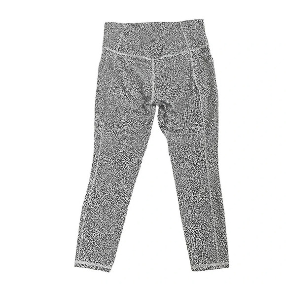 Athleta Salutation Stash II Pocket Textured 7/8 Tight Black White Size Medium - Picture 4 of 8